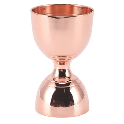 Immagine di Jigger per Barman, 60/30ml Bar Cocktail Jigger, in Acciaio Inox Ampia Apertura Doppia Alcol Strumenti di Misura Bell Style Measuring Cups Jigger(Oro rosa da 30/60 ml)