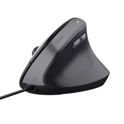 Immagine di Trust Bayo II Mouse ergonomico USB Nero 6 Tasti 800 dpi, 1200 1600 2400 dpi Ergonomico, Pulsanti silenziosi, Rotella di scorrimento integrata
