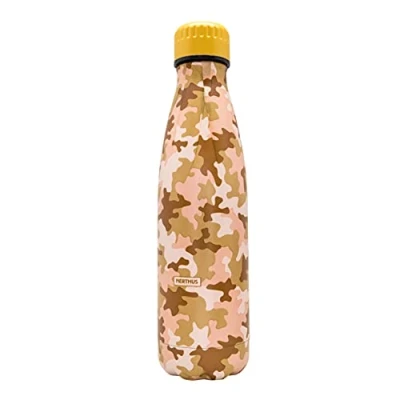 Immagine di NERTHUS FIH 857 Bottiglia a doppia parete mimetica, 500 ml, in acciaio inox, senza BPA, 18/8, ml