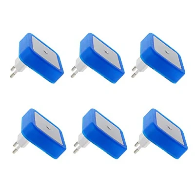 Immagine di Othmro Luce Notturna Bambini, 6 Pezzi LED con Sensore Crepuscolare, Luci Notturne da Presa per Bagno, Corridoio, Cucina, Scale (Blu)