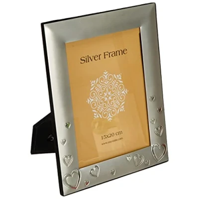 Immagine di ZEP Versilberter cornice 15 x 20 cm, argento, piccoli cuori, placcato argento