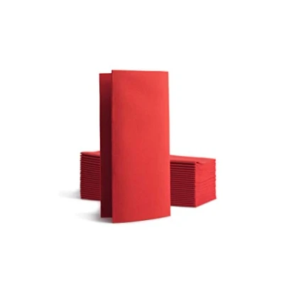 Immagine di Alvotex CHIC Airlaid 50 Tovaglioli usa e getta, piegati 1/8, 39 x 40 cm, colore: Rosso