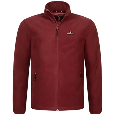 Immagine di Höhenhorn Badus Giacca in pile da uomo micropile Full Zip Troyer Outdoor Trekking, Colore: rosso, L