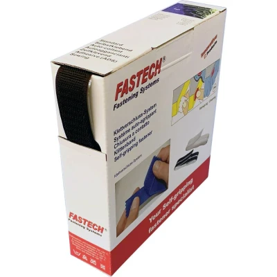 Immagine di FASTECH® B25 SKL01999910 Nastro a strappo per incollaggio colla caldo Parte rigida (L x L) 10 m 25 mm Nero