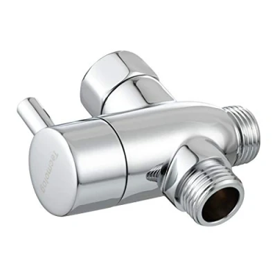 Immagine di Tecmolog Deviatore Doccia 3 Vie Ottone Valvola Arresto 1/2&quot; Adattatore per Soffione Cromato, DSF012