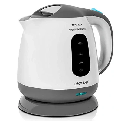 Immagine di Cecotec ThermoSense 120 Bollitore elettrico in plastica senza BPA, base 360, filtro anticalcare, doppio sistema di sicurezza, 1 Litro (1 L)