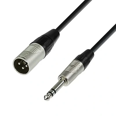 Immagine di Adam Hall Cables 4 STAR BMV 0300 Cavo microfono REAN XLR maschio a jack stereo da 6,3 mm 3 m