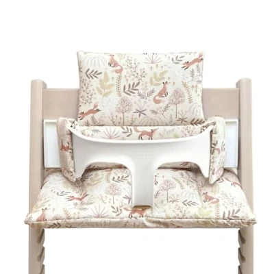 Immagine di Blausberg Baby Cuscino Set compatibile con seggiolone Tripp Trapp di Stokke fatto in Germania, materiali OEKO TEX 100 Volpe Beige