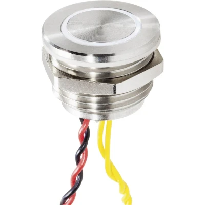 Immagine di Renkforce RF 4707816 Tasto per campanello con Piezo 1 parte acciaio inox, Bianco 24 V/0,3 A