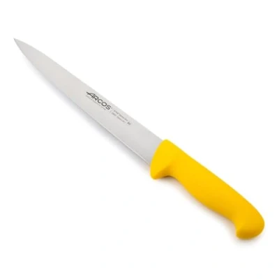 Immagine di Arcos Serie 2900 Coltello Trinciante Lama Acciaio Inossidabile Nitrum 250 mm Manico Polipropilene Colore Giallo