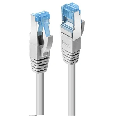 Immagine di LINDY 47131 RJ45 cavo di rete, patch CAT 6A S/FTP 0.50 m Grigio con protezione 1 pz.