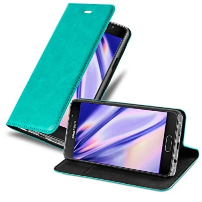 Immagine di Cadorabo Custodia Libro per Samsung Galaxy A5 2016 in TURCHESE PETROLIO con Vani di Carte, Funzione Stand e Chiusura Magnetica Portafoglio Cover Case Wallet Book Etui Protezione