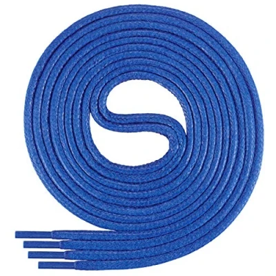 Immagine di Di Ficchiano lacci rotondi cerati blu, per scarpe, lacci, diametro 2 4 mm, scarpe da lavoro, e in pelle, colore: chaber lunghezza: 200 cm