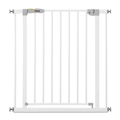 Immagine di hauck Cancelletto di Sicurezza Per Bambini Open N Stop KD Aperture da 75 a 80 cm Fissaggio Pressione, Estensibile Porte e Scale Bianco, Metallo