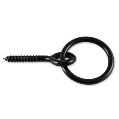 Immagine di Chapuis 44557ZN Anello di scuderia a vite Acciaio zincato M7 Diametro interno 50 mm Lunghezza Nero