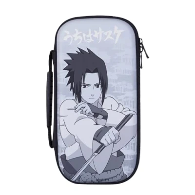 Immagine di Konix Naruto Shippuden Custodia protettiva e da trasporto per console Nintendo Switch, Switch Lite OLED Spazio 8 giochi Motivo Sasuke