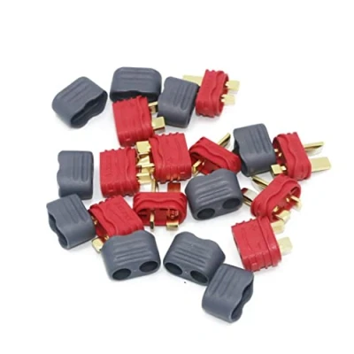 Immagine di Boladge 10 Pairs Adattatore di Connettore Femmina Maschio Spina T Deans Style con Guaina Termorestringente