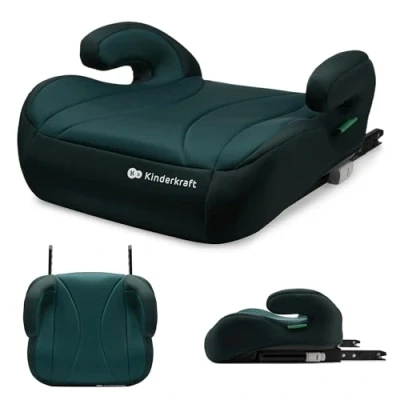Immagine di Kinderkraft I BOOST Rialzo per sedile auto Size 135 150 cm, Seggiolino auto, installato con ISOFIX, Comodi braccioli, Facile da usare, Verde