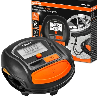 Immagine di OSRAM TYREinflate 1000 OTI1000 Compressore d&#039;aria 6,9 con alimentazione da accendisigari, portatile, digitale
