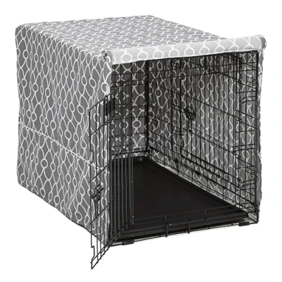 Immagine di MidWest Homes for Pets, copertura per gabbie in tessuto protetto da teflon, privacy e New World lunghe 91,44 cm, adatta a lavatrice/asciugatrice, CVR36T GY