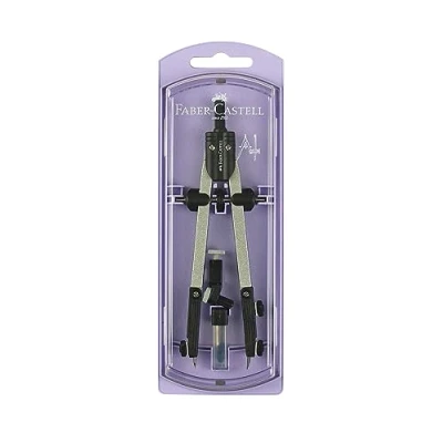 Immagine di Faber Castell 32722 8 L P Bussola di regolazione rapida con vite centrale Giunti su entrambe le braccia e accessori ricambio Colore lavanda pastello