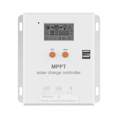 Immagine di Y&amp;H 20A MPPT regolatore di carica solare 12V 24V Auto,LCD Display,compensazione della temperatura per pannelli solari PV Input 75V DC, lavoro con AGM, gel, flooded e litio