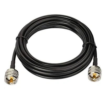 Immagine di Superbat Cavo PL259 UHF CB 2m Coassiale RG58 Maschio verso a Basso Perdita per Radio HAM e CB, Analizzatore di Antenne, Carico Fittizio, Misuratore SWR (1 Pezzo)