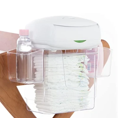 Immagine di Prince Lionheart 2 In 1 Deposito Pannolini Accessorio Cambio Organizzatore Di Disordine Sistema Flessibile Contiene 18 Grandi Trasparente