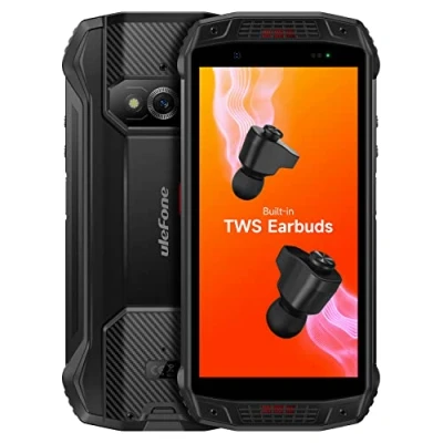 Immagine di Ulefone Smartphone Rugged Armor 15 (Auricolari TWS Integrati), Android 12, Altoparlanti Stereo Doppi, 5.45&#039;&#039; HD+ IP68 Telefono Cellulare Impermeabile, Helio G35 6GB+128GB, 16MP+13MP+12MP,NFC FM Blu