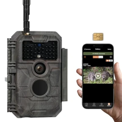 Immagine di GardePro X20 Fotocamera da Caccia 4G LTE con scheda SIM e App, 32MP 1296P H.265 Vidéo, Fototrappola Infrarossi Invisibili 0,2s Tempo di Attivazione, No Glow IR LEDs, IP66