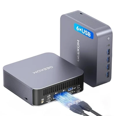 Immagine di GEEKOM AI Mini PC GT1 Mega U9 185H(16 core 22 thread, fino a 5.1GHz) 32GB DDR5+2TB SSD,2.5Gbps doppia porta LAN, Windows 11 Pro,con WiFi 7, AR in tempo reale, quattro display 4K, BT5.4