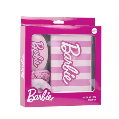 Immagine di CERDÁ LIFE&#039;S LITTLE MOMENTS Set di bellezza Barbie Rosa completo Include spazzola per capelli, 2 codini capelli e custodia Prodotto originale