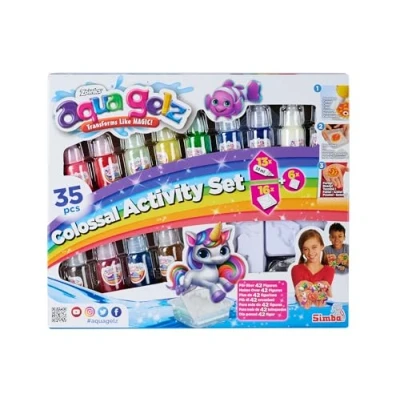 Immagine di Simba Aqua Gelz Colossal 106322566 Set fai da te, 13 bottiglie di gel colorato, 30 ml, 16 forme, 6 aggiunte d&#039;acqua, a partire 8 anni
