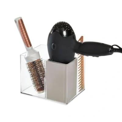 Immagine di iDesign The Home Edit, Organizzatore per capelli con 3 scomparti, in silicone e plastica riciclata