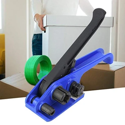 Immagine di 16 19mm Manuale PET PP Plastica Acciaio Tensionatore &amp; Sealer Reggiatura Tool Set