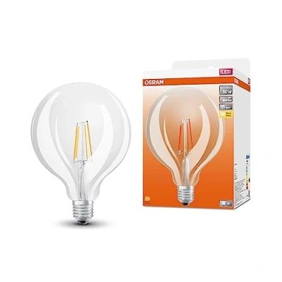 Immagine di OSRAM Lampada a LED GLOBE125 stella per e27 Sockel, forma del globo, FIL, lume 806, bianco caldo, 2700k, sostituzione lampadine da 60w convenzionali, non dimmerabile, pacchetto 4