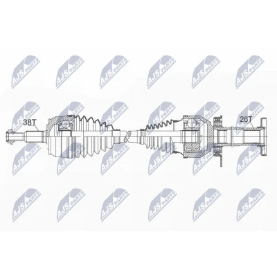 Immagine di NTY NPW VW 103 Albero motore / Semiasse Assale anteriore Dx 873 Cambio manuale VOLKSWAGEN: Transporter 5 Bus, 5, Multivan (7HM