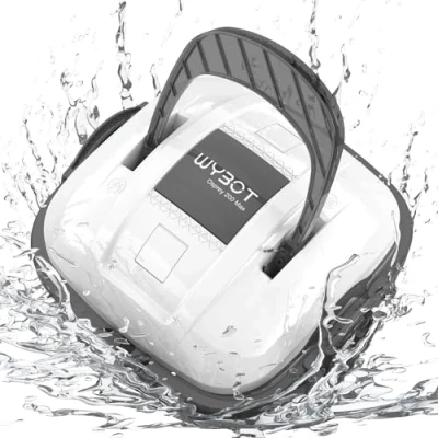 Immagine di WYBOT Robot per Piscina, Funziona in 100 minuti, Pulitore Automatico, Parcheggio Automatico Forte Potenza di Aspirazione, due Ingressi d&#039;acqua, Fino a 80 ㎡