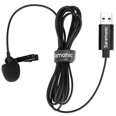 Immagine di Saramonic Microfono Lavalier con connettore USB A per computer cavo da 2 m (SR ULM10)