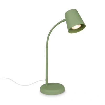 Immagine di BRILONER Abat jour da comodino, lampada scrivania orientabile, scrivania, tavolo GU10 con interruttore a cavo, lettura, verde lime