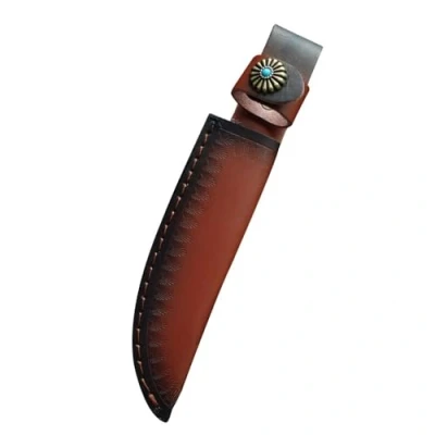 Immagine di DONGKER Fodero per Coltello Pelle,5&quot; Custodia Coltelli Dritto Fondina Verticale Fatta a mano Caccia Campeggio
