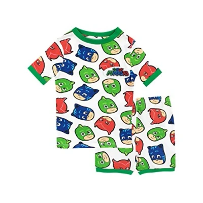 Immagine di PJ Masks Pigiama a Maniche Corta per Ragazzi Vestibilitta Stretta Multicolore 6 7 Anni