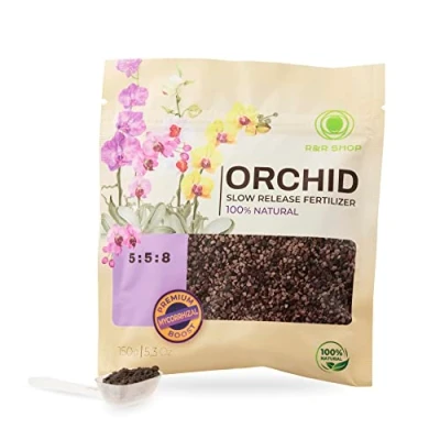 Immagine di R&amp;R SHOP Fertilizzante Biologico per Orchidee, Alimento Organico Completo, a lento rilascio, perfetto Tutte le Orchidee da Interno ed Esterno 150GR
