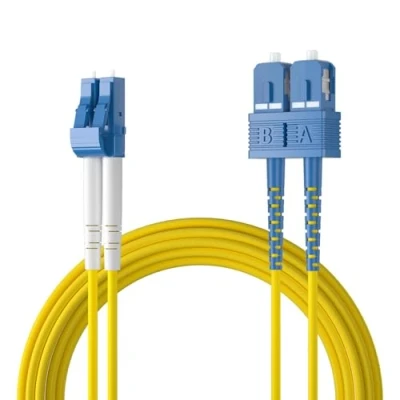 Immagine di 10Gtek OS2 SC a LC Cavo Fibra Ottica 3 Meter, 9/125 Monomodale Duplex LSZH Fiber Optic Patch Cord