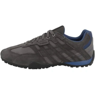Immagine di Geox U Snake Sneakers basse, Uomo, Taglia: 43, Graphite Pelle e tessuto