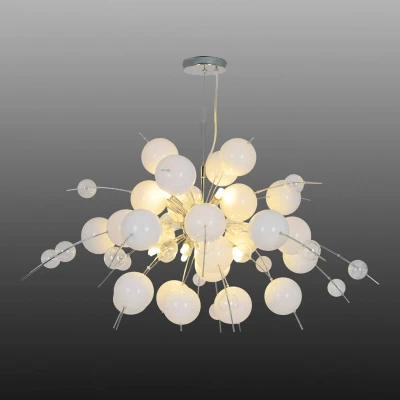 Immagine di Näve Lampada a sospensione Explosion bianco/cromo 98cm
