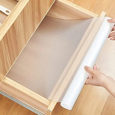 Immagine di AiQInu Tappetino per Cassetti,Tappetini Antiscivolo Cassetti Non adesivo EVA Trasparente Impermeabile Shearable Tappetini Cucina Armadietti Tavoloe Frigorifero Ripiani (30 * 200cm)