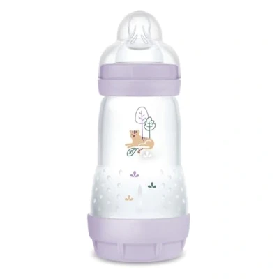 Immagine di MAM Biberon Easy Start per Bambini di 2 4 Mesi, 260 ml con Tettarella Flusso 2+ mesi in Silicone SkinSoft, Bio circolare, Lilla