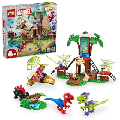 Immagine di LEGO Marvel Battaglia con il Raptor al Quartier Generale sull’Albero di Spider Man e Gobby, Giochi Educativi per Bambini da 4 Anni Dinosauri, Casa Veicoli, Spidey i Suoi Fantastici Amici 11200