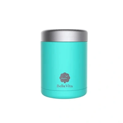 Immagine di Contenitore termico per alimenti, in acciaio, colore verde 460 ml